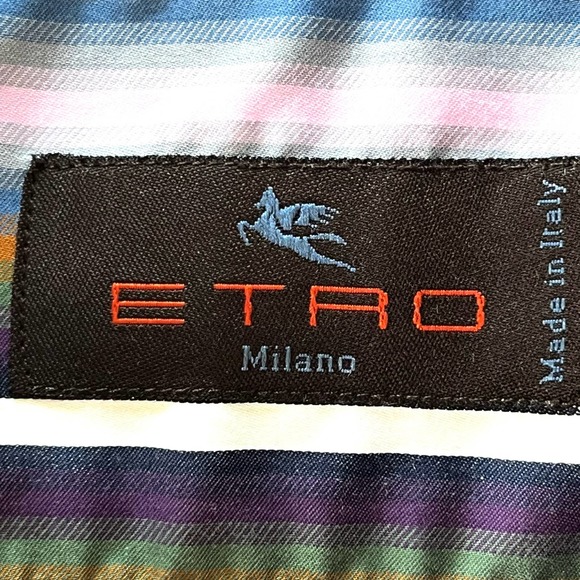 Etro stripes button front men’s shirt - Picture 5 of 8